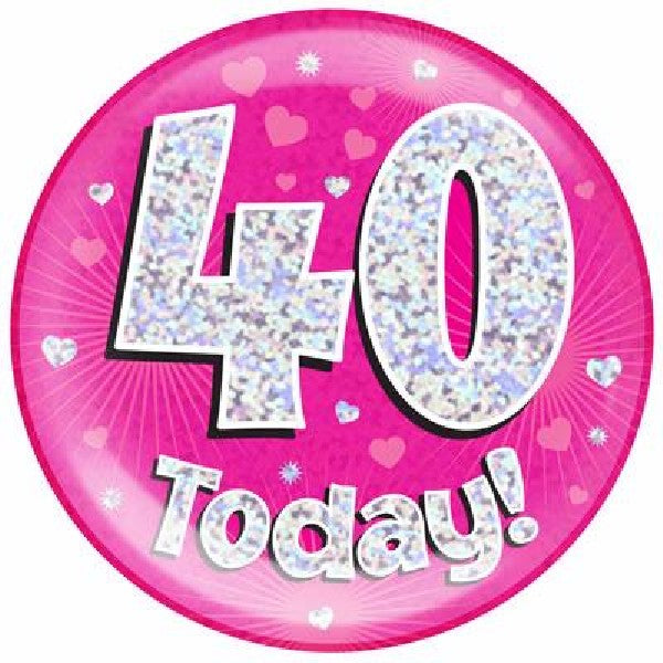 40TH PINK BADGE JUMBO