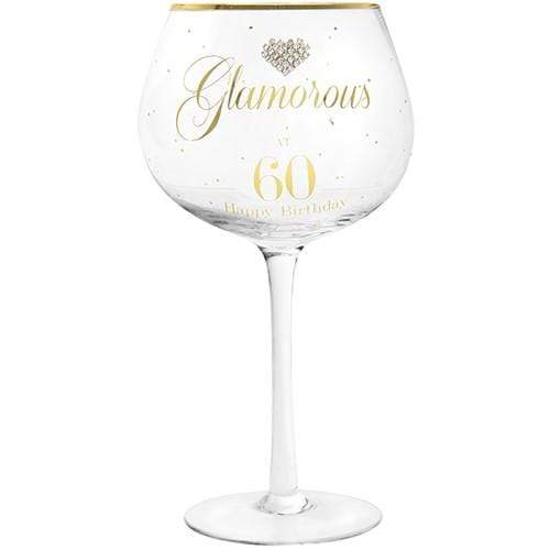 60th birthday gin glass