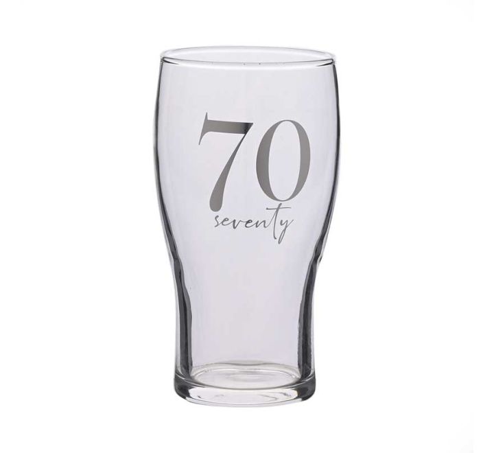 70th anivercry pint glass