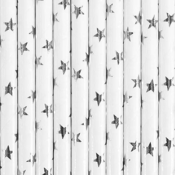 SILVER STARS STRAWS