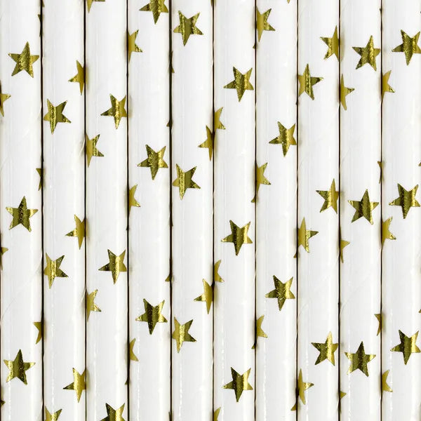 ROSE GOLD STAR STRAWS