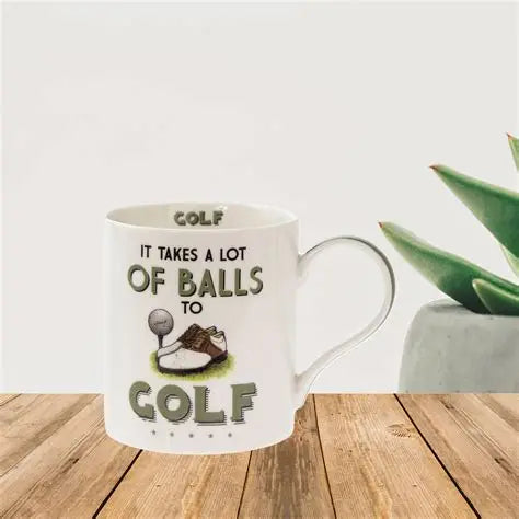 golf fine china mug