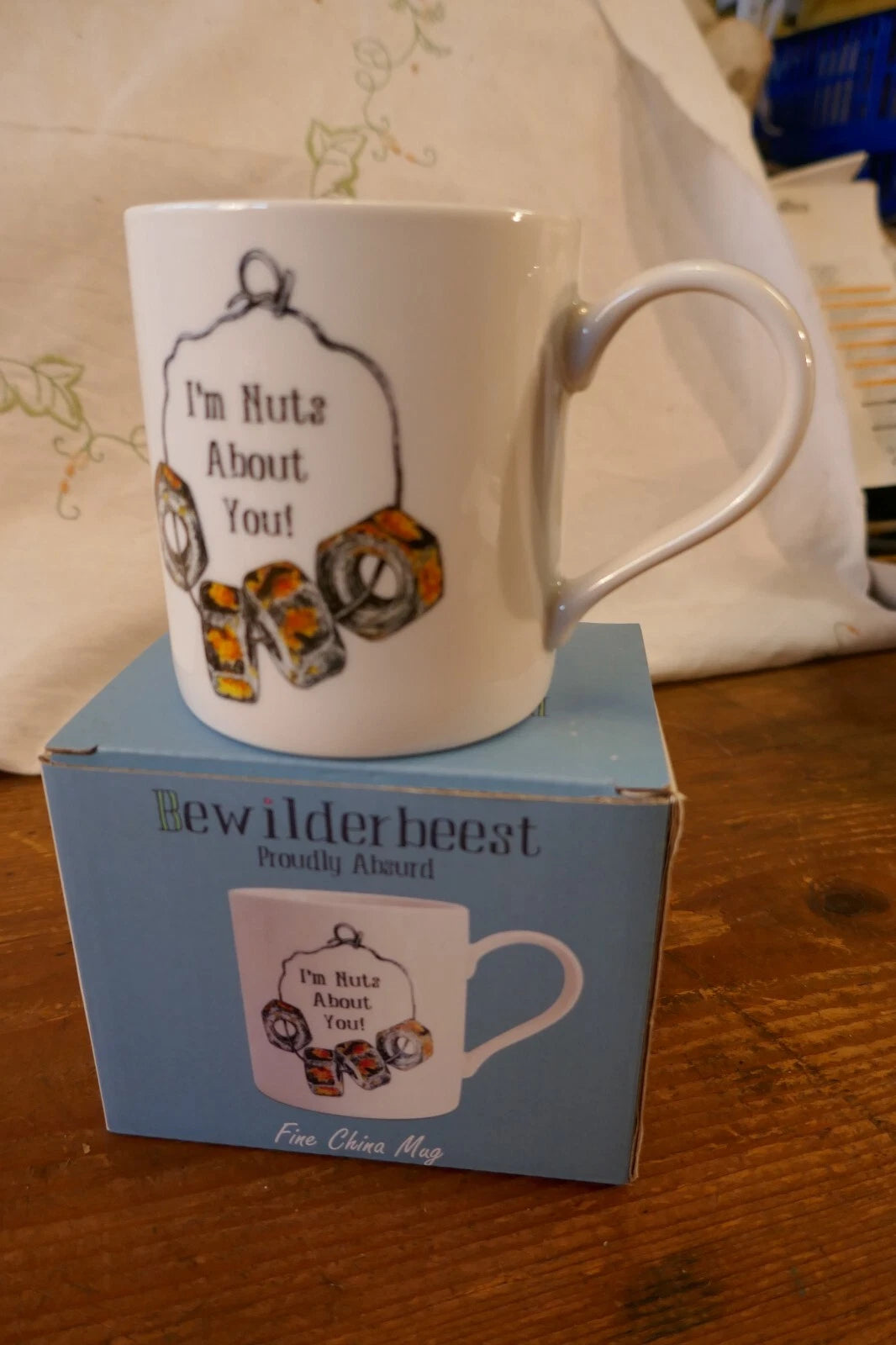 im nuts about you fine china mug