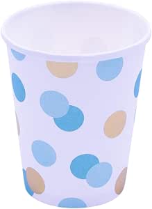 WHITE GOLD AND BLUE CUPS