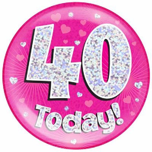 40TH PINK BADGE JUMBO