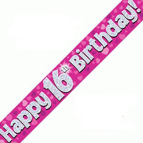 Age 16 Birthday Banner