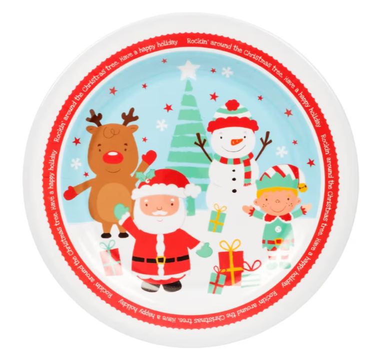 Children's Christmas Plastic Plate
