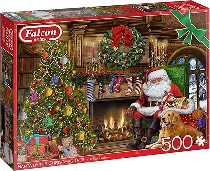 Falcon De-Luxe "Santa By The Christmas Tree" Jigsaw Puzzle - 500 Piece