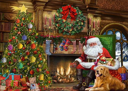 Falcon De-Luxe "Santa By The Christmas Tree" Jigsaw Puzzle - 500 Piece