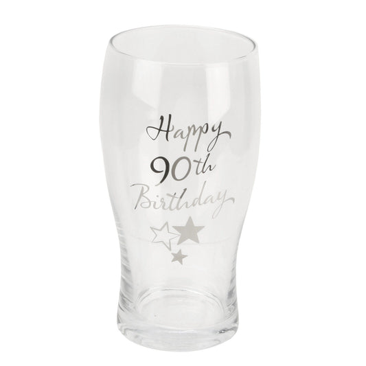 90th birthday pint glass