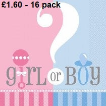 GENDER REVEAL NAPKINS