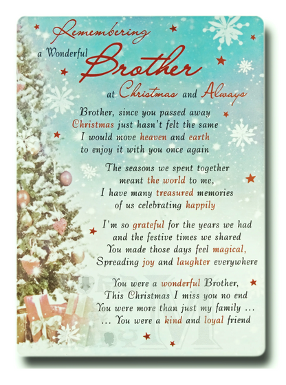 Graveside Card - Brother