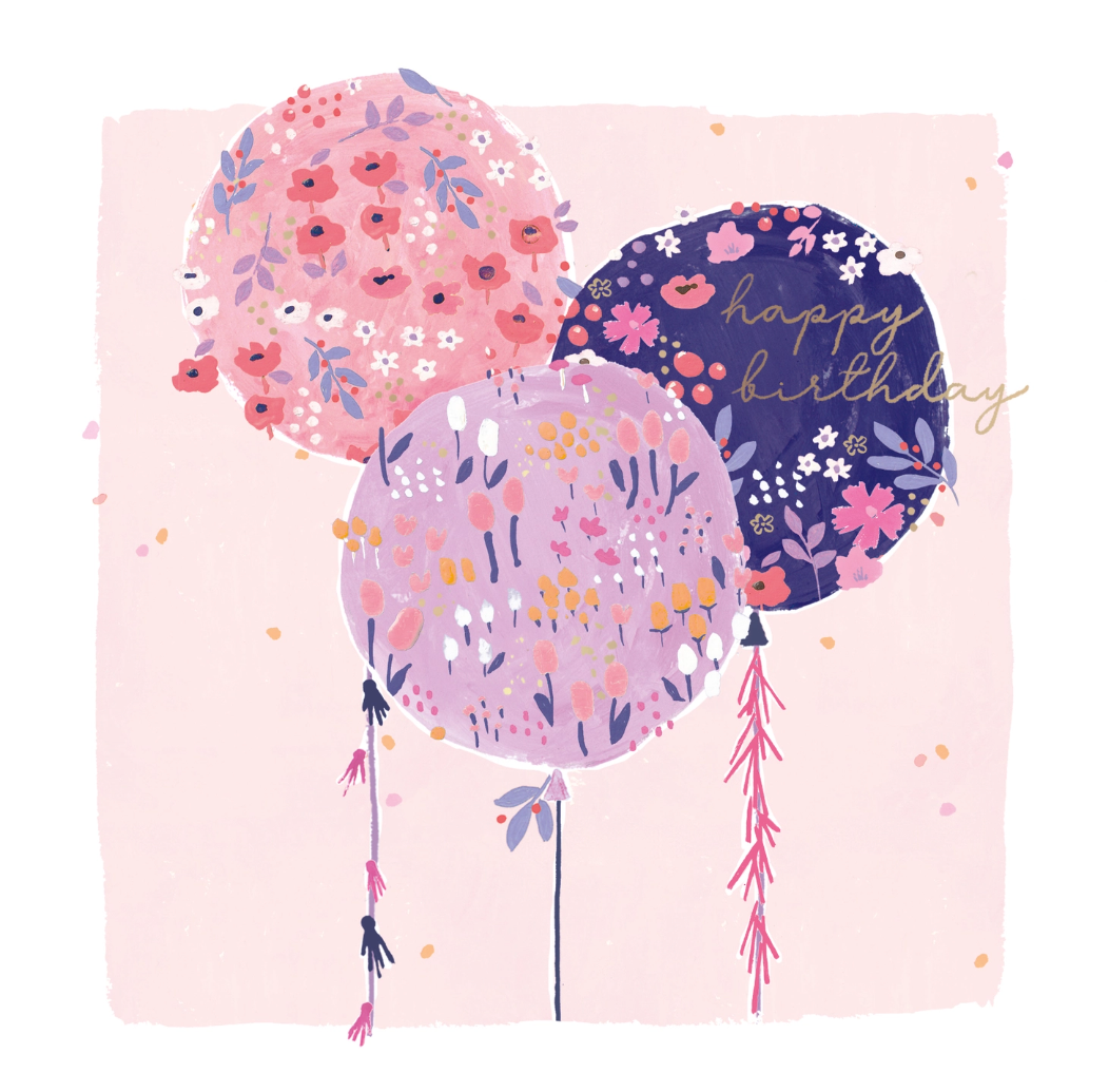 Birthday Card - Happy Birthday Balloons - HPPM03