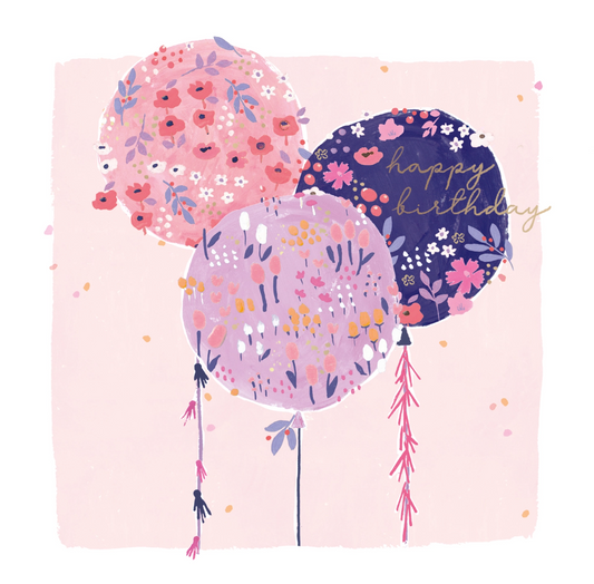 Birthday Card - Happy Birthday Balloons - HPPM03