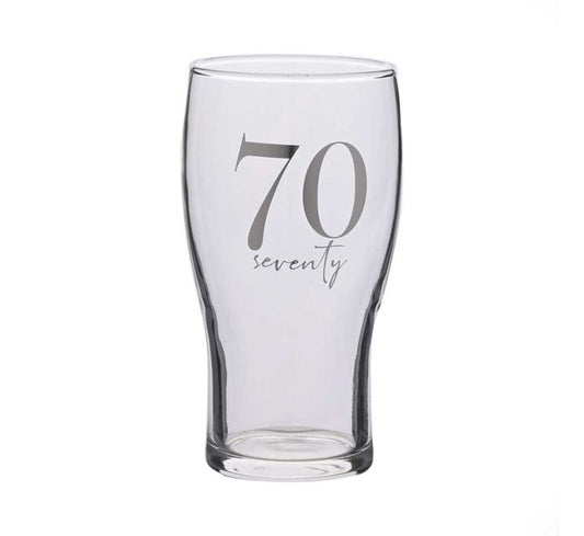 70th anivercry  pint glass