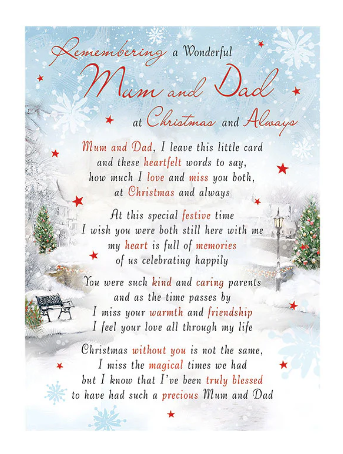 Graveside Card - Mum and Dad