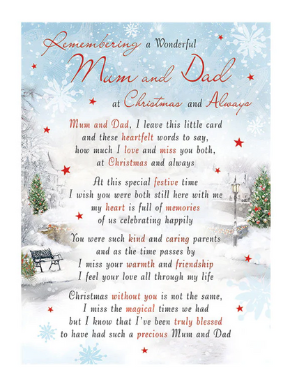 Graveside Card - Mum and Dad