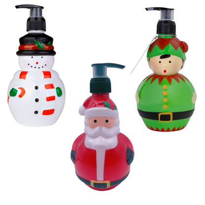 Christmas Festive Liquid Hand Soap Dispenser - Elf - Snowman - Santa