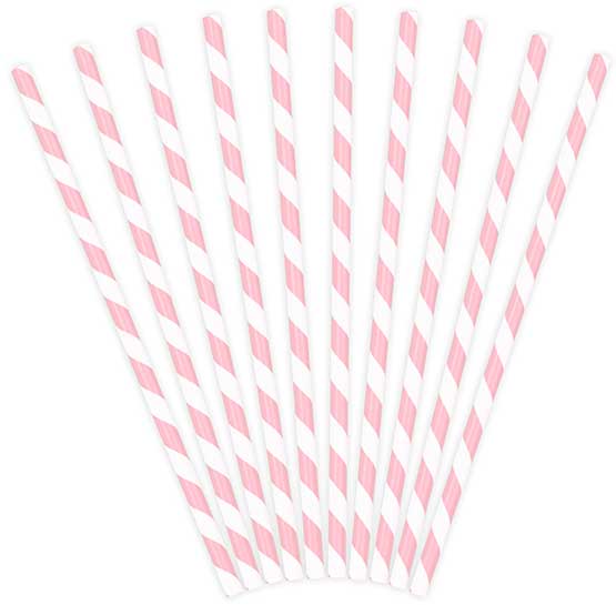 PINK AND WHITE STRAWS
