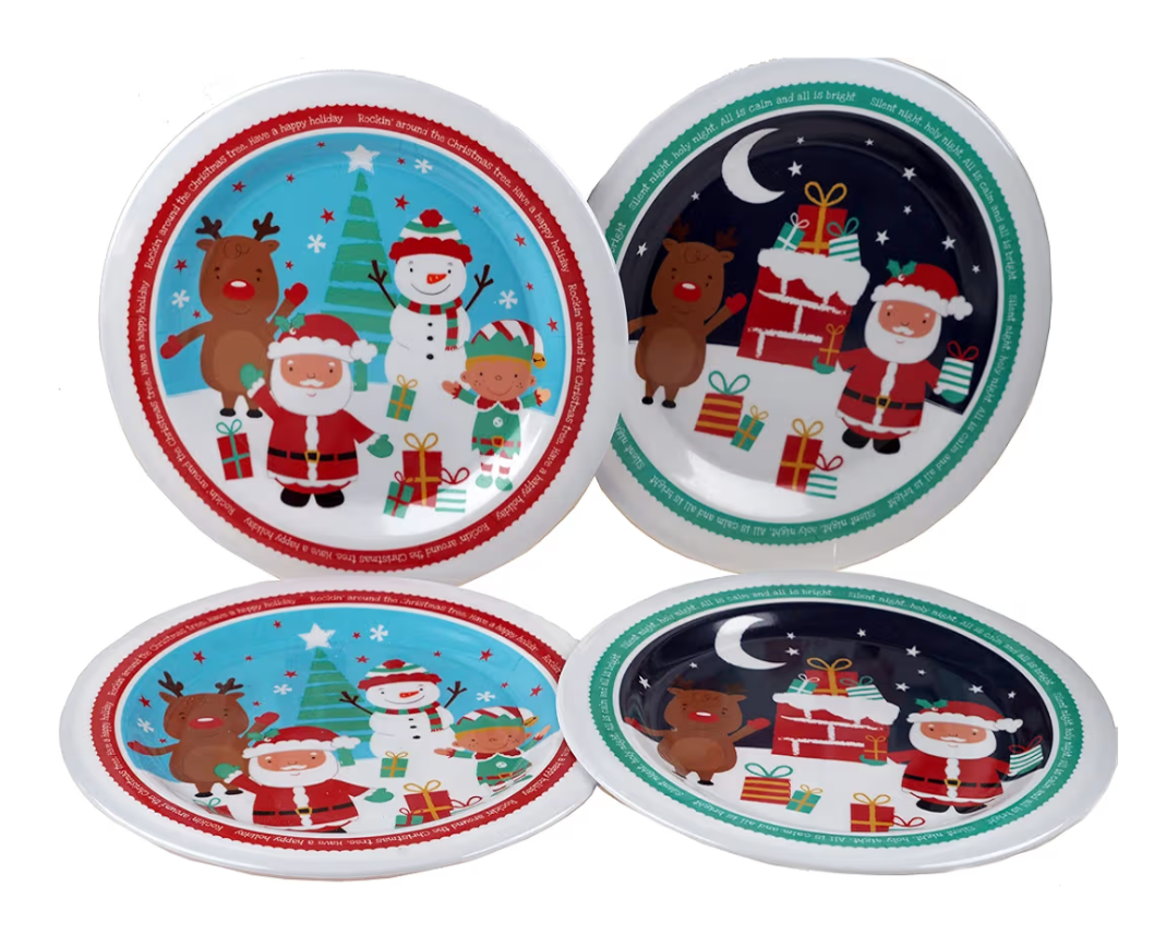 Children's Christmas Plastic Plate