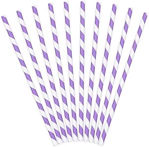 PURPLE AND WHITE STRAWS