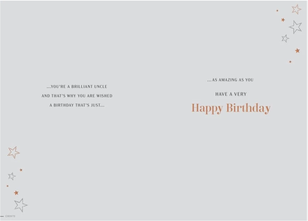 Uncle - Birthday Card