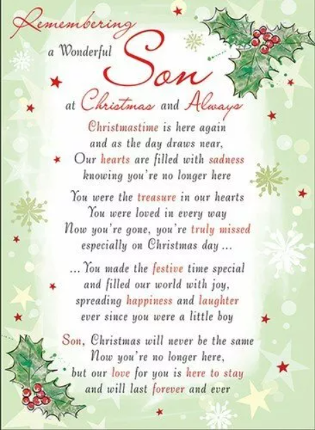 Graveside Card - Son