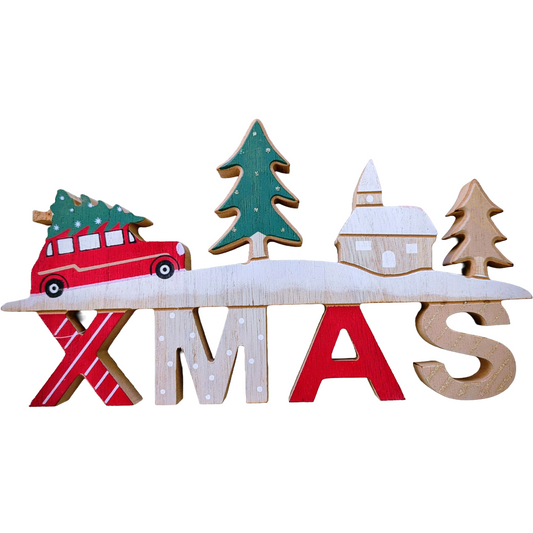 Wooden Christmas Standing Decoration