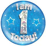 AGE 1 BOY BADGE JUMBO