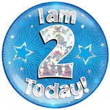 AGE 2 BOY BADGE JUMBO