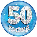 AGE 5O BOY BADGE JUMBO